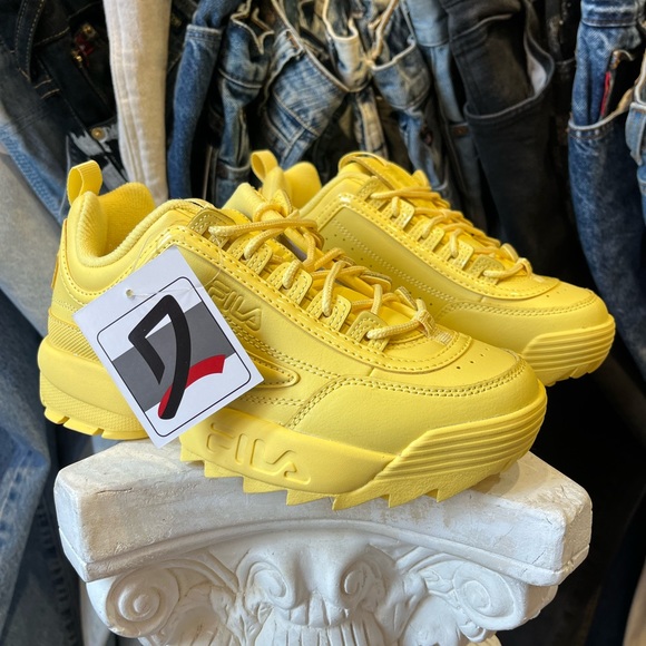 Fila Disruptor II Chunky Sneaker Gold Finch Rare Discontinued New in Box - Picture 2 of 6